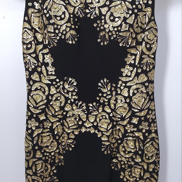 Mini black/gold embellished Jovani dress - Picture 3 of 12